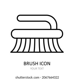 Ilustración vectorial con icono de pincel. Símbolo de esquema.