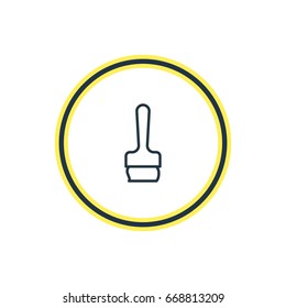 Vector Illustration Of Brush Outline. Beautiful Construction Element Also Can Be Used As Paintbrush Element.