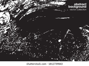 Vector illustration of brush srokes texture background. Distressed overlay texture. Grunge background. Abstract textured effect. 