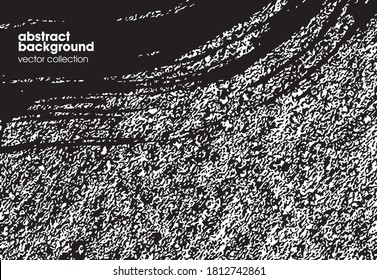 Ilustración vectorial del fondo de textura de brocas. Textura superpuesta angustiada. Borde de fondo. Efecto texturado abstracto. 