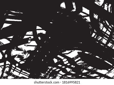 Vector illustration of brush srokes texture background. Distressed overlay texture. Grunge background. Abstract textured effect. 