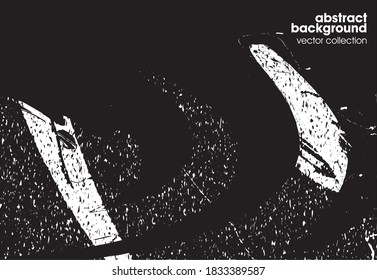 Vector illustration of brush srokes texture background. Distressed overlay texture. Grunge background. Abstract textured effect. 