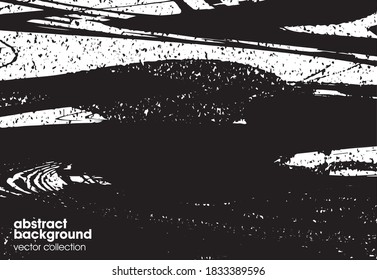 Vector illustration of brush srokes texture background. Distressed overlay texture. Grunge background. Abstract textured effect. 