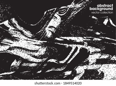Ilustración vectorial del fondo de textura de brocas. Textura superpuesta angustiada. Borde de fondo. Efecto texturado abstracto. 