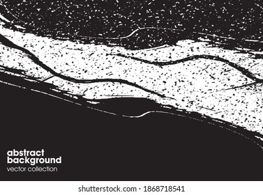 Ilustración vectorial del fondo de textura de brocas. Textura superpuesta angustiada. Borde de fondo. Efecto texturado abstracto.