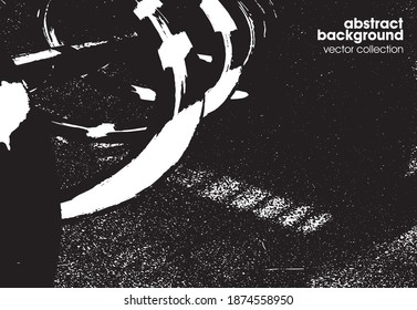 Vector illustration of brush srokes texture background. Distressed overlay texture. Grunge background. Abstract textured effect. 