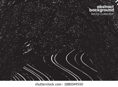 Ilustración vectorial del fondo de textura de brocas. Textura superpuesta angustiada. Borde de fondo. Efecto texturado abstracto. 