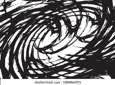 Vector illustration of brush srokes texture background. Distressed overlay texture. Grunge background. Abstract textured effect. 