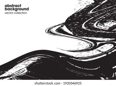 Vector illustration of brush srokes texture background. Distressed overlay texture. Grunge background. Abstract textured effect. 