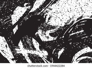 Vector illustration of brush srokes texture background. Distressed overlay texture. Grunge background. Abstract textured effect. 