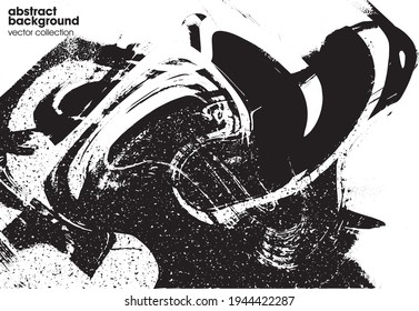 Ilustración vectorial del fondo de textura de brocas. Textura superpuesta angustiada. Borde de fondo. Efecto texturado abstracto. 