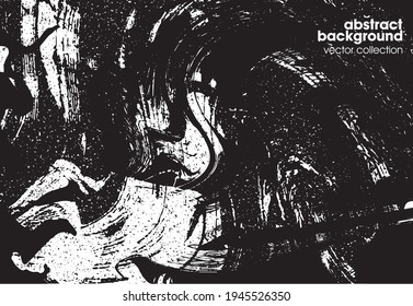 Vektorgrafik von Pinselstrichen, strukturierter Hintergrund. Verzerrte Overlay-Textur. brüchiger Hintergrund. Abstrakter strukturierter Effekt. 