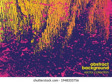 Ilustración vectorial del fondo de textura de brocas. Textura superpuesta angustiada. Borde de fondo. Efecto texturado abstracto. 