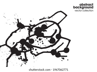 Vector illustration of brush srokes texture background. Distressed overlay texture. Grunge background. Abstract textured effect. 