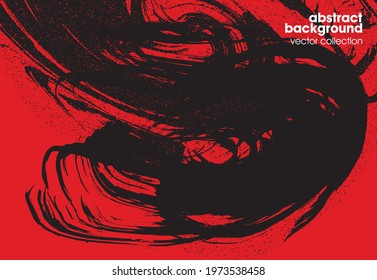 Vector illustration of brush srokes texture background. Distressed overlay texture. Grunge background. Abstract textured effect. 
