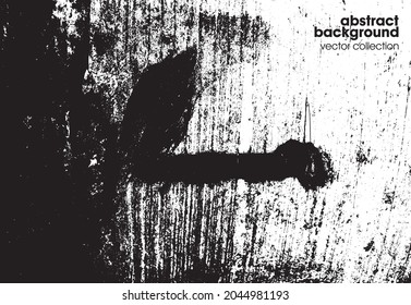 Vector illustration of brush srokes texture background. Distressed overlay texture. Grunge background. Abstract textured effect. 