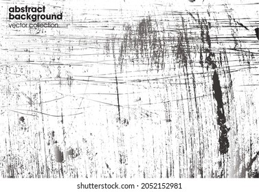 Vector illustration of brush srokes texture background. Distressed overlay texture. Grunge background. Abstract textured effect. 