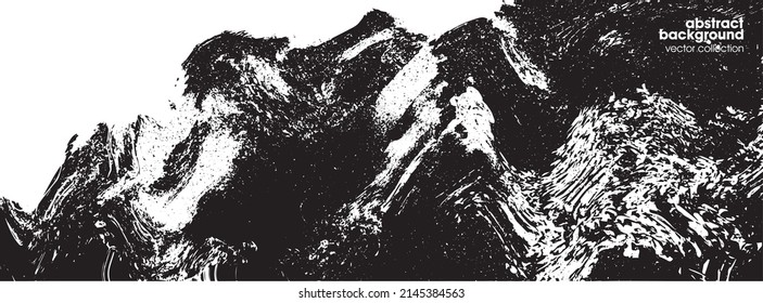 Ilustración vectorial del fondo de textura de brocas. Textura superpuesta angustiada. Borde de fondo. Efecto texturado abstracto. 