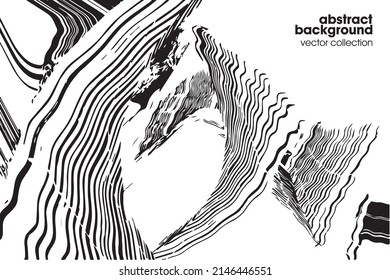 Vector illustration of brush srokes texture background. Distressed overlay texture. Grunge background. Abstract textured effect. 