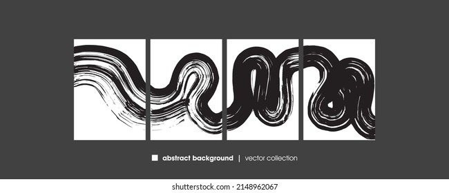 Vector illustration of brush srokes texture background. Distressed overlay texture. Grunge background. Abstract textured effect. 