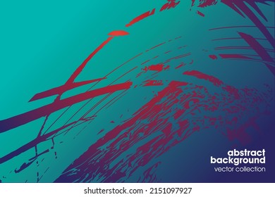 Vektorgrafik von Pinselstrichen, strukturierter Hintergrund. Verzerrte Overlay-Textur. brüchiger Hintergrund. Abstrakter strukturierter Effekt. 