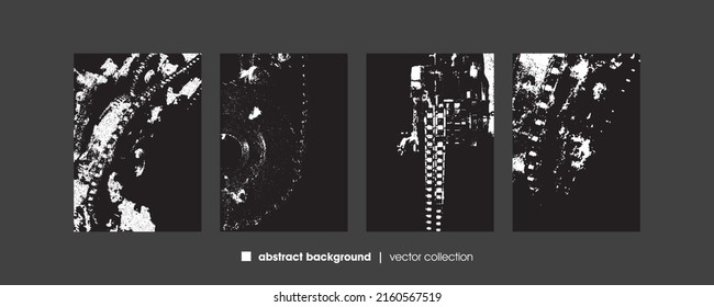 Ilustración vectorial del fondo de textura de brocas. Textura superpuesta angustiada. Borde de fondo. Efecto texturado abstracto. 