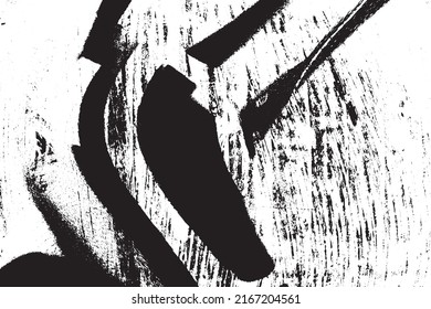 Ilustración vectorial del fondo de textura de brocas. Textura superpuesta angustiada. Borde de fondo. Efecto texturado abstracto. 