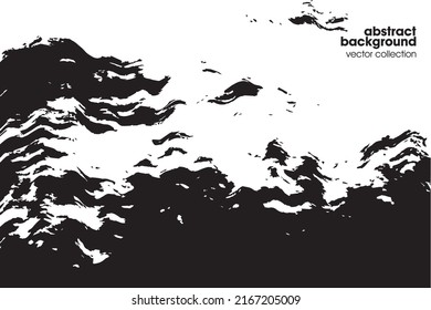 Vector illustration of brush srokes texture background. Distressed overlay texture. Grunge background. Abstract textured effect. 