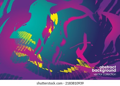 Vector illustration of brush srokes texture background. Distressed overlay texture. Grunge background. Abstract textured effect. 