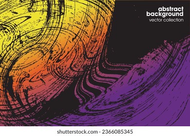 Vector illustration of brush srokes texture background. Distressed overlay texture. Grunge background. Abstract textured effect. 