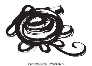 Vector illustration of brush srokes texture background. Distressed overlay texture. Grunge background. Abstract textured effect. 