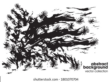 Vector illustration of brush strokes and texture. 
