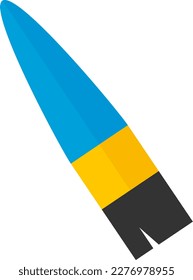 Ilustración vectorial de un pincel o pincel. Herramientas para artistas y creativos.