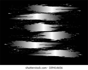 Vector illustration of brushes grunge frame