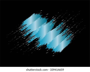 Vector illustration of brushes grunge frame