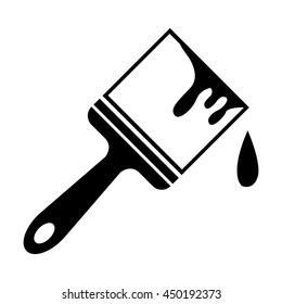 vector illustration of brushes icon