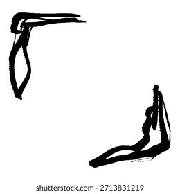 Vektorgrafik eines Pinselstrichrahmens.