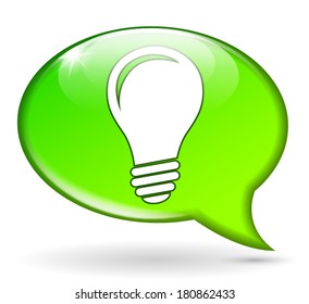 vector illustration of bubble bulb 3d on white background