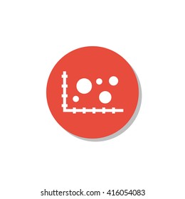 Vector illustration of bubble chart icon. Premium quality web icon.