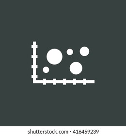 Vector illustration of bubble chart icon. Premium quality web icon.