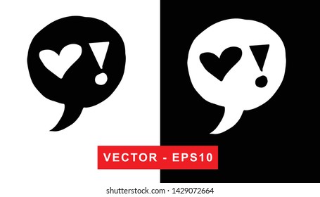 Vector Illustration of Bubble Message Chat. Isolated flat line and silhouette of sign, symbol, or objects for graphic design.