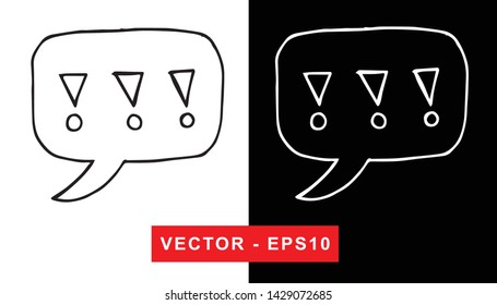 Vector Illustration of Bubble Message Chat. Isolated flat line and silhouette of sign, symbol, or objects for graphic design.