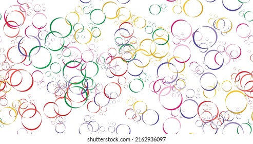Vektorgrafik von Bubble-Motiven mit kreisförmigen Formen in bunter Textur für Mode, Stoff, Textilien und Drucke