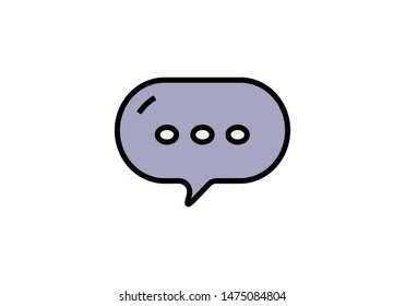 Vector illustration of Bubble Speech and Chat Symbol