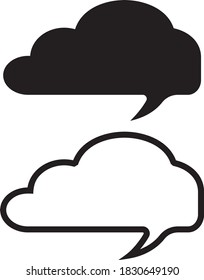 Vector illustration of the bubble speech icons