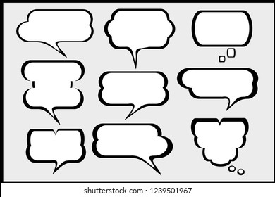 Vector illustration bubble speech set
