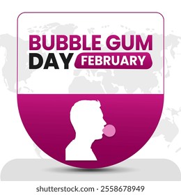 vector illustration for BUBBLEGUM DAY social media post background