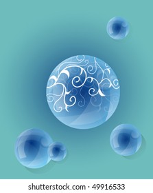 Vector illustration with bubbles. Illustration 10 version.
