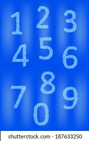 Vector illustration of bubbles numbers