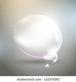Vector illustration of bubbles on a grey background